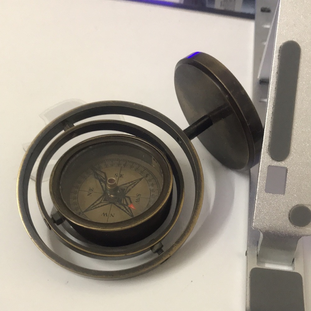 •• Vintage Gimbal study tablet compass. •• - Picture 5 of 5